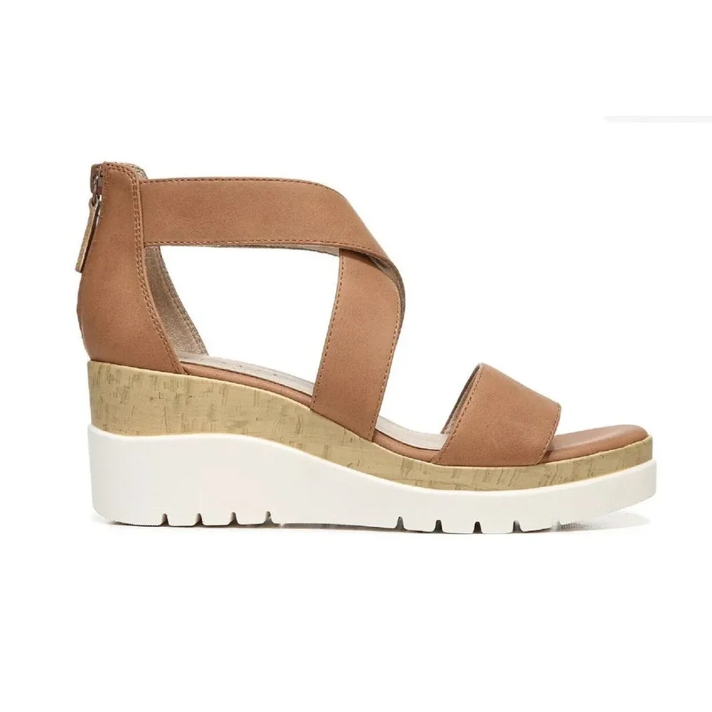 NWOB Soul Naturalizer Womens Goodtimes Ankle Strap Sandals, BROWN, Size 11 - Picture 2 of 5
